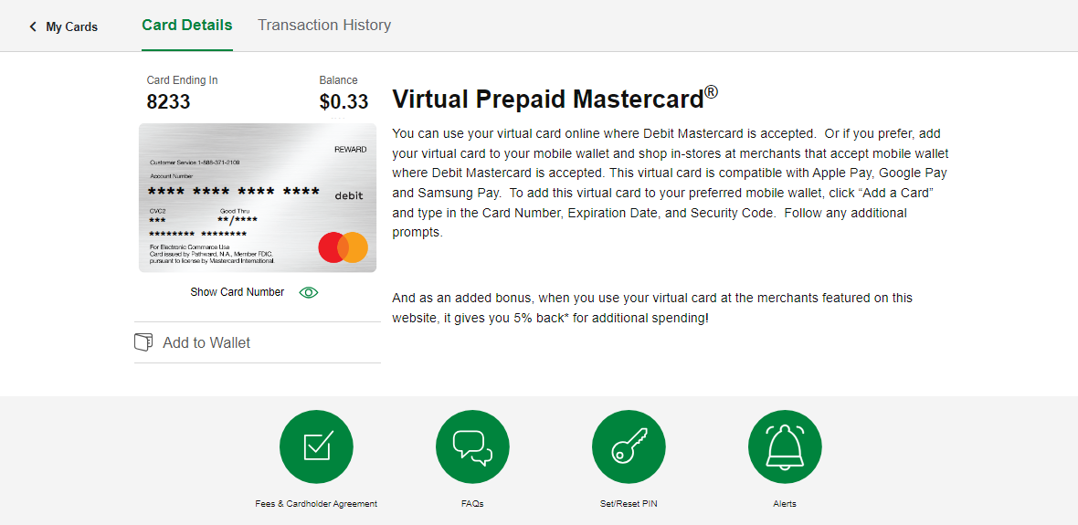 Virtual Mastercard