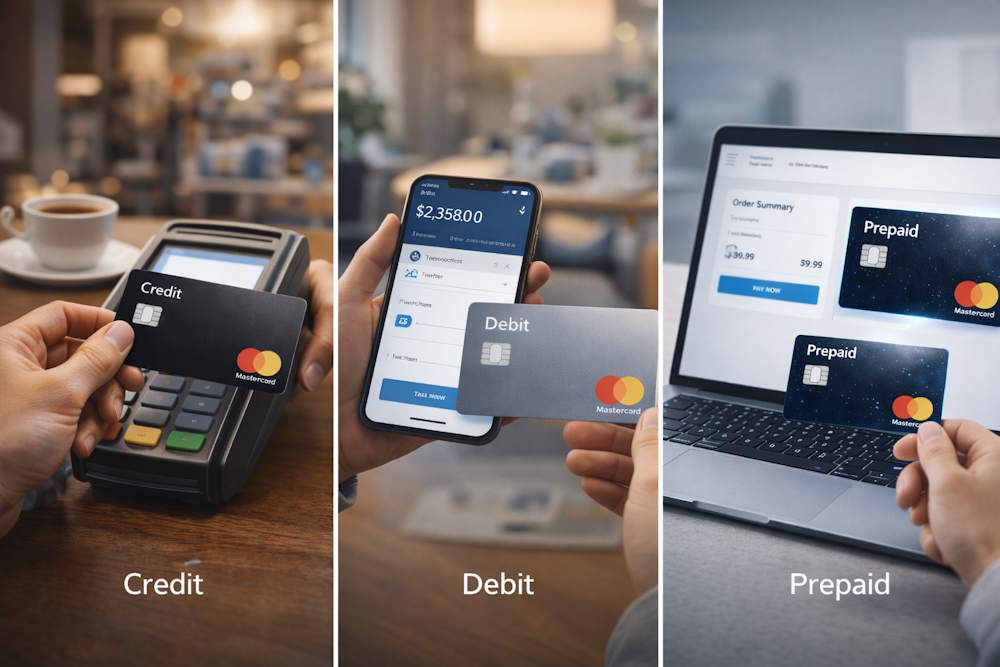 Prepaid Mastercard vs Debit and Credit